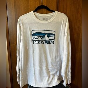 Men’s white Patagonia tshirt